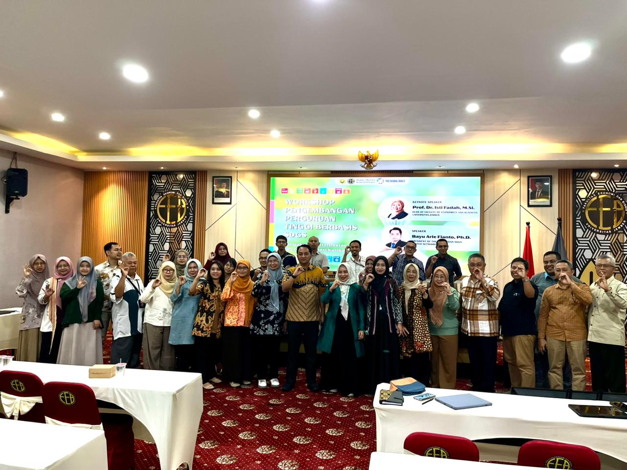 Akselerasi Transformasi Kurikulum Berbasis SDGs, FEB UNEJ Hadirkan Presiden Indonesia SDGs Center Network